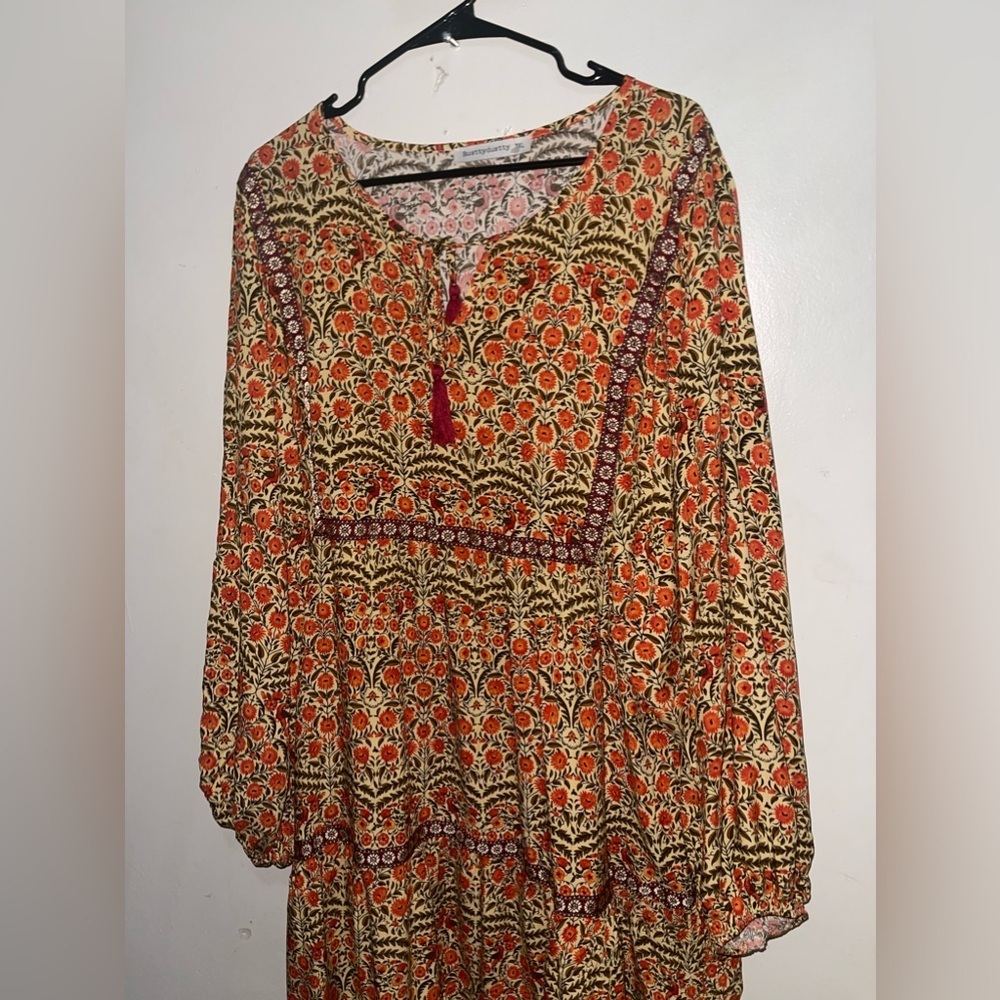 NWOT RustyyDustty Ditsy floral Print  Cottagecore boho Tiered Dress - Picture 6 of 9